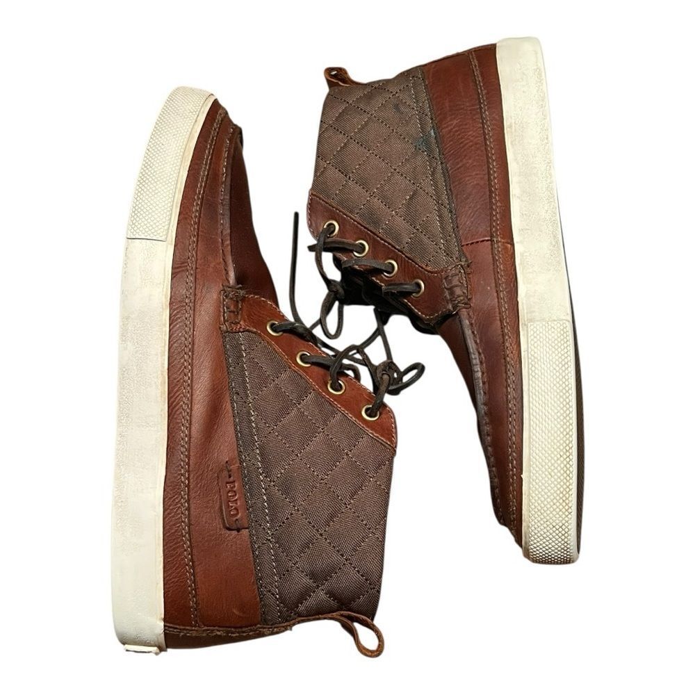 Polo Ralph Lauren Men's Brown Quilted Chukka boots Sneakers